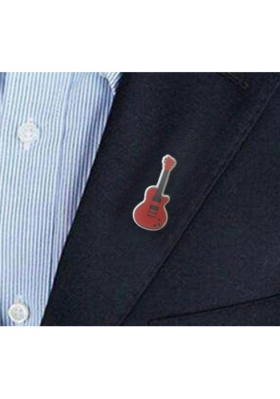 Herşey Nota Elektro Gitar Yaka İğnesi Rozet Çok Renkli