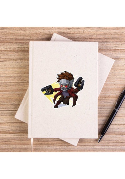 Galaksinin Koruyucuları Peter Quill Cartoon Çizgisiz Kanvas Defter Krem