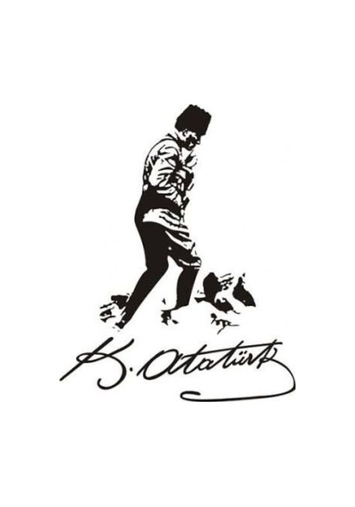 Mustafa Kemal Atatürk Sticker 10 X 12 Cm