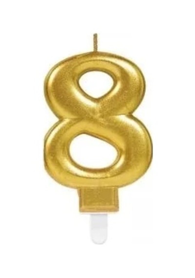 Ers 8 Rakam Mum Gold Renk Çok Renkli