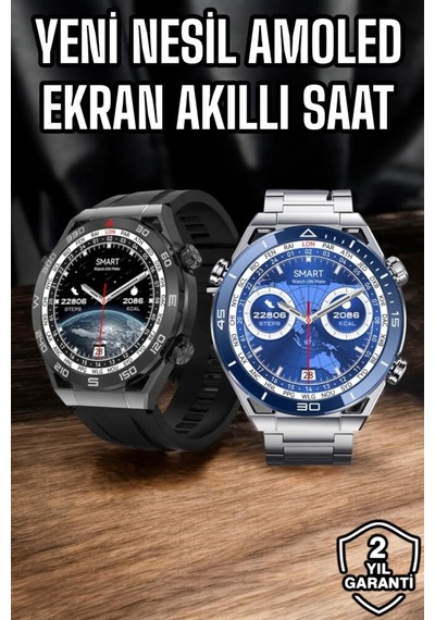 Akıllı Saat Yeni Nesil 2024 Model Metal Kordonlu Bluetooth Bağlantılı