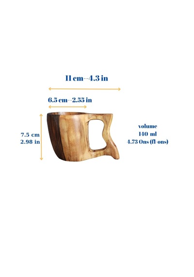 Kuksa Kök Ceviz Ağacı 140 Ml Çok Renkli