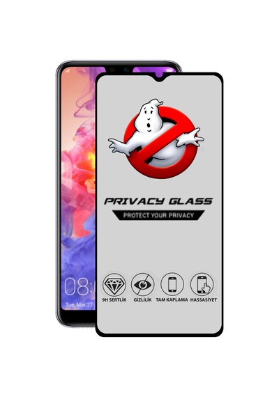 Huawei P20 Pro ile Uyumlu Tam Kaplayan Gizli Hayalet Temperli Ekran Koruyucu Cam
