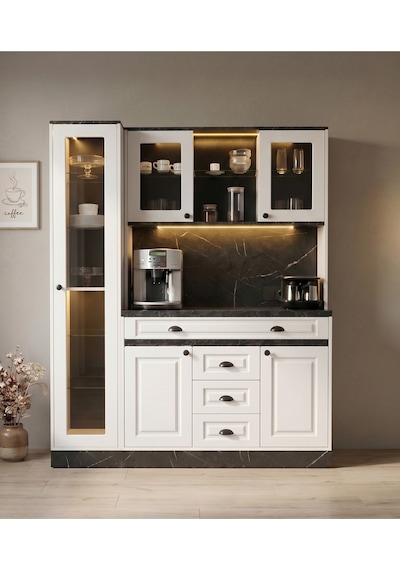 Mikel Masalı Siyah - Beyaz Kahve Köşesi Led Aydınlatmalı %100 Mdf 160 45 200 Beyaz - Siyah Mikel Masalı Siyah - Beyaz Kahve Köşesi Led Aydınlatmalı %100 Mdf 160 45 200 Beyaz - Siyah