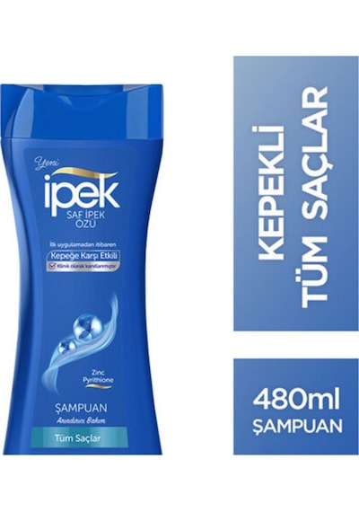 İpek Tüm Saçlar İçin Kepeğe Karşı Etkili Şampuan 480 ML
