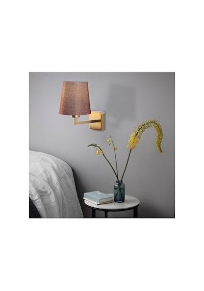 Eskitme Metal Aplik Duvar Lambası E27 18x24x30 Cm Salon Ve Antre Aydınlatma Bej-4651 Diğer