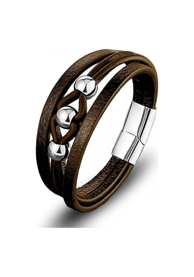 Premium Çelik Top Ve Kahve Deri Bileklik 31834b8d2 - 21 Cm Kahverengi