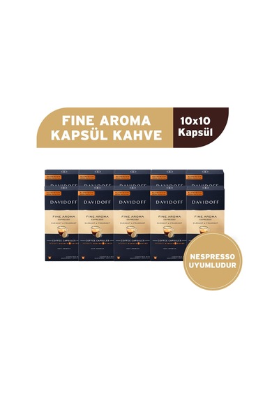 Davidoff Fine Aroma Espresso Kapsül Kahve 10x10 Adet - Nespesso Uyumludur