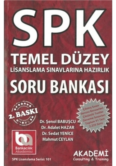Spk Temel Düzey Soru Bankası Adalet Hazar 2.El