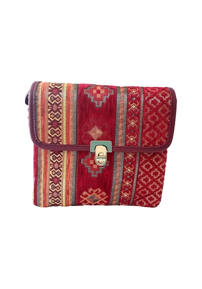 Otantik Kilim Desenli Omuz Çantası Çok Renkli