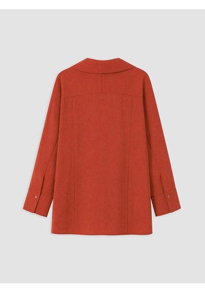 Lcw Modest Turuncu Modal Karışımlı Kadın Gömlek Tunik Xl-2xl