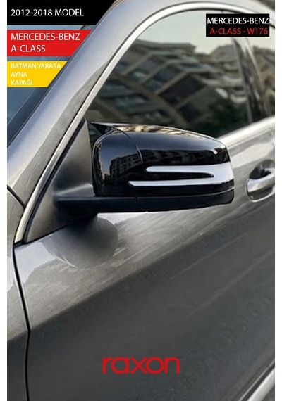 Mercedes-benz A-class W176 2012-2018 Batman & Yarasa Ayna Kapağı Parlak Piano Black Sport