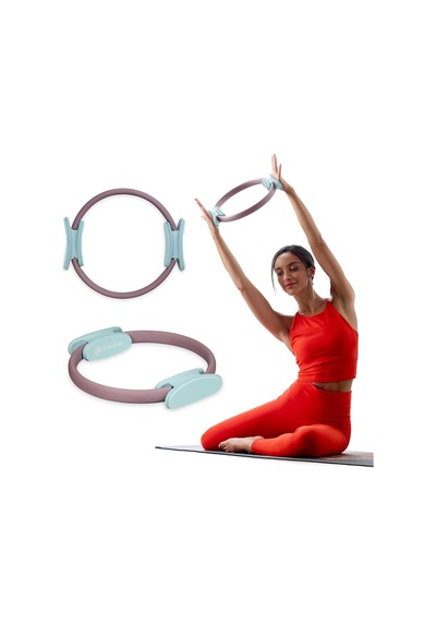 Gaiam Pilates Ring Fitness Circle - Hafif Ve Dayanıklı Köpük Dolgulu Kollar Kolları, Uyluklar/bacaklar Ve Çekirdek Tonlama İçin Esnek Direnç Egzersiz Ekipmanları