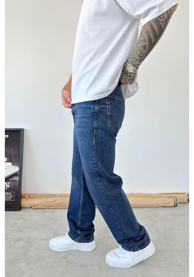 Vintage Mavi Soft Degrade Baggy Pantolon