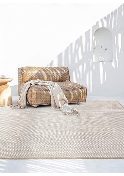 Koza Halı Fresco Ekru Natural İskandinav Jüt Yıkanabilir Halı Kilim Balkon Ekru - Krem