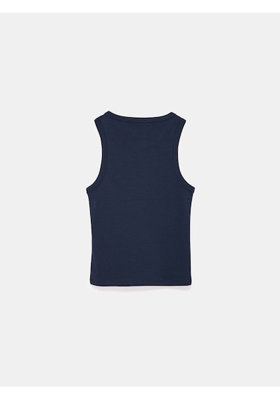 Dilvin 21259 Bisiklet Yaka Top-lacivert