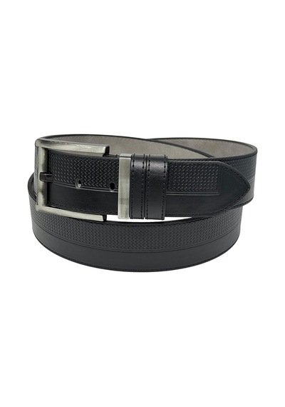 Süzer Deri 4.5 Cm. Spor Model Suni Deri Kenarları Dikişli Unisex Kot Pantolon Kemer Siyah Siyah