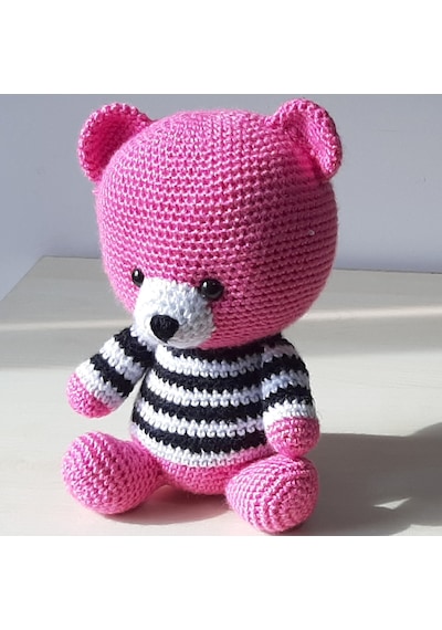 Amigurumi Örgü Oyuncak Ayı Pembe