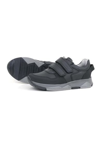 Ortopedikal 3880 Rakerplus Hakiki Deri Siyah Çocuk Sneakers Spor Ayakkabı Cırtlı Siyah