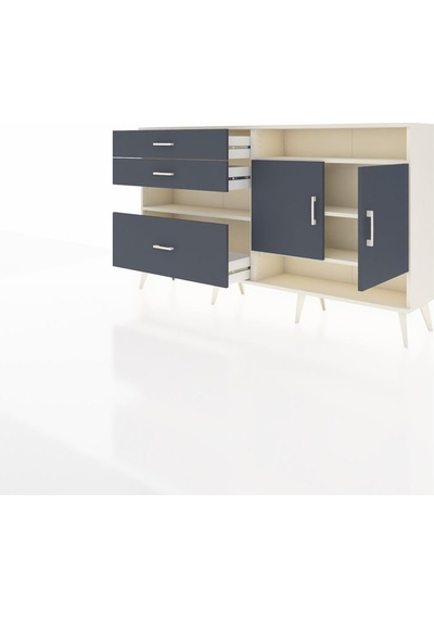 Arges Konsol 4 Raflı 3 Çekmeceli 2 Kapaklı 176x30x99 Aytaşı-antra Aytaşı-antrasit Arges Konsol 4 Raflı 3 Çekmeceli 2 Kapaklı 176x30x99 Aytaşı-antra Aytaşı-antrasit