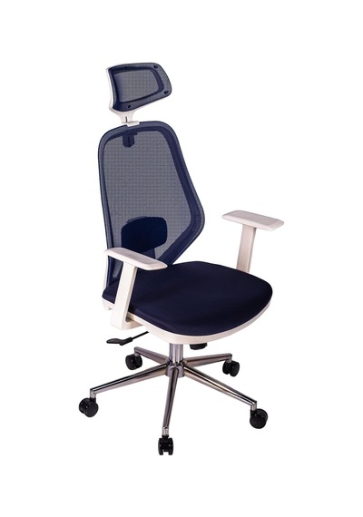 Dali Beyaz Fileli Yönetici Koltuğu Ergonomik Başlıklı Ofis Koltuğu Lacivert Diğer