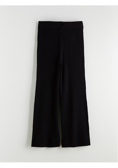 Lcw Comfort Siyah Beli Lastikli Kadın Triko Pantolon