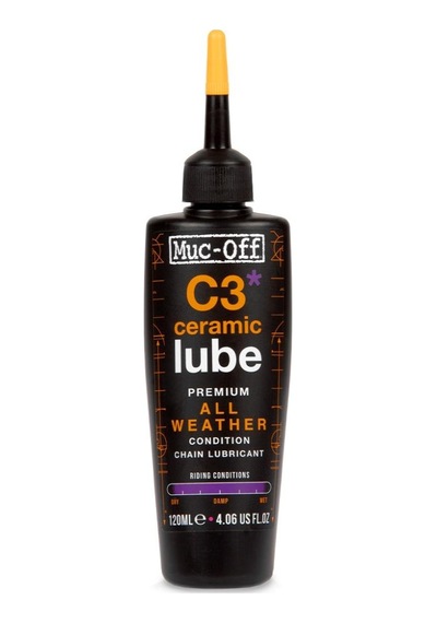 Muc-off C3 Seramik Allweather Bisiklet Zincir Yağı 120 Ml Siyah