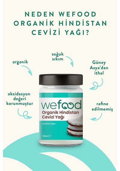 Organik Hindistan Cevizi Yağı 300 Ml 2'li Soğuk Sıkım Diğer