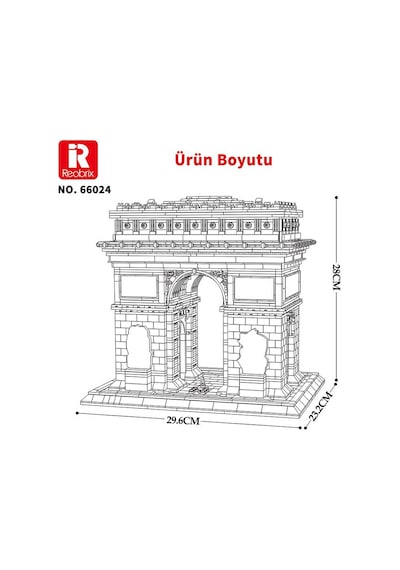 Reobrix 66024 Zafer Takı Yaratıcı Yapı Blok Seti Building Blocks Arch Of Triumph - 3718 Parça