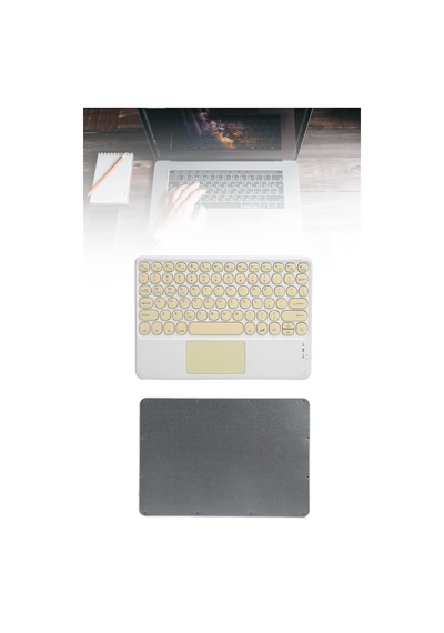 Touchpad Tüm Cihazlara Uyumlu Bluetooth Klavye Touchpad Slim Kablosuz Wifi Q Klavye - Hs08377185-3 Renkli