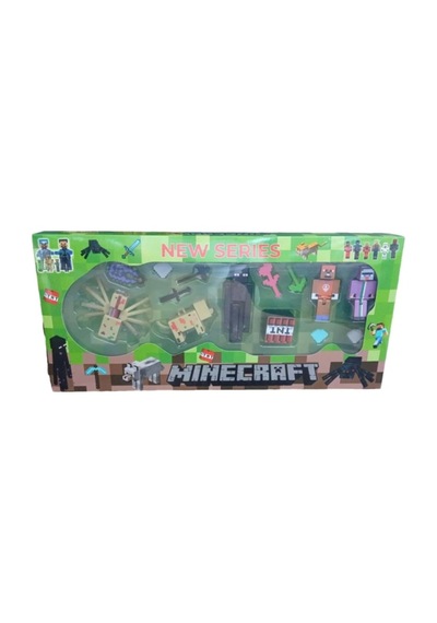 Minecraft Temalı Örümcek Ve Tnt Figürlü Oyuncak Seti Karakterler Ve Aksesuarlar Oyun Seti