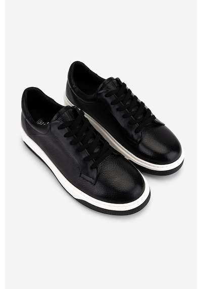 Valmenti Erkek Hakiki Deri Siyah Sneakers & Spor Ayakkabı 1212 2504 Erk Ayk Y26 Syh Fltr/syh Met