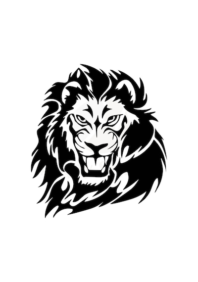 Aslan Tasarımlı Oto Sticker Siyah 20 17 Cm