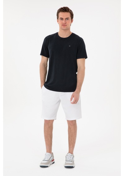 U.S. Polo Assn. Erkek Regular Fit Beyaz Örme Şort 50300078-VR013