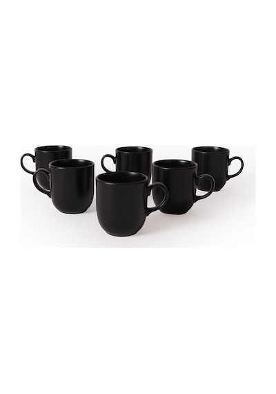Keramika Mat Siyah Ekinoks Kupa 10 Cm 6 Adet 956