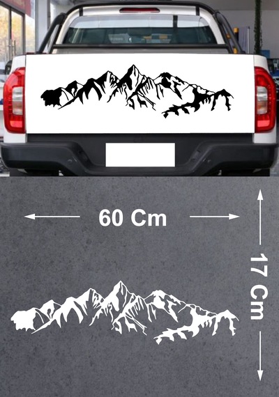 Dağ Doğa Kamp Sticker - Araba Oto Motosiklet Karavan Pickup Cam Sticker - 00128 60 Cm