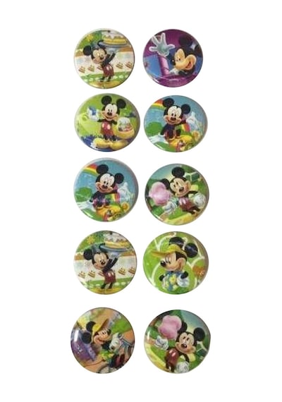 10 Adet Mickey Mouse Rozet Hediyelik Erkek Parti Malzemeleri