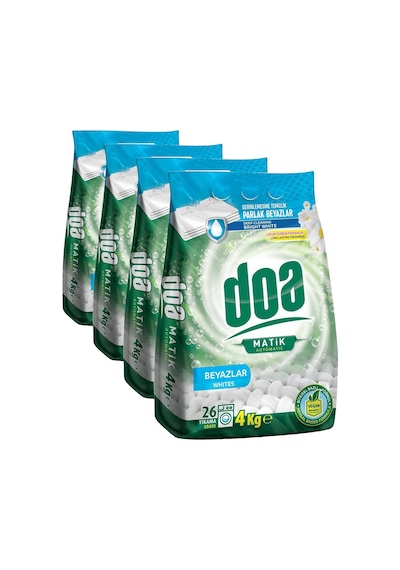 Doa Matik Deterjan Beyazlar 4 Kg 4 Paketi