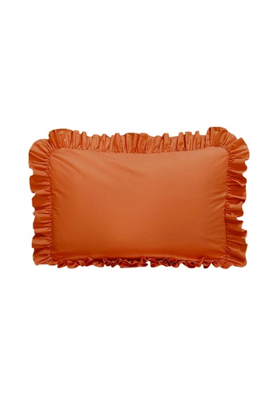 Fırfırlı Yastık Kılıfı Tek Kişilik 50x70 Cm 1 Adet %100 Doğal Pamuk 18 Farklı Renk Seçeneği Tarçın