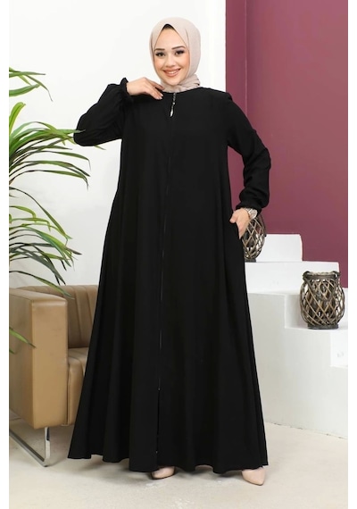 Medine İpeği Mevlana Ferace - Siyah / F0123 Siyah