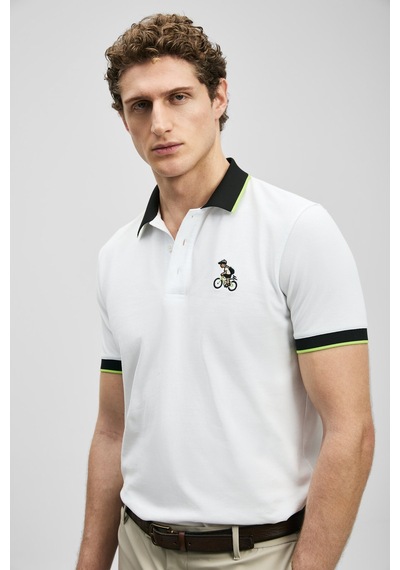 Lufian Zane Smart Erkek Polo T-shirt 111040242 Ekru