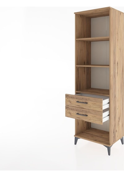 Hyperion Dolap 3 Raflı 2 Çekmeceli 60x44x195 Çam-çam Çam
