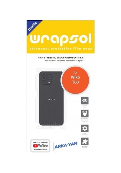 Wiko T60 Mat Arka Ve Yan Koruyucu Poliüretan Film