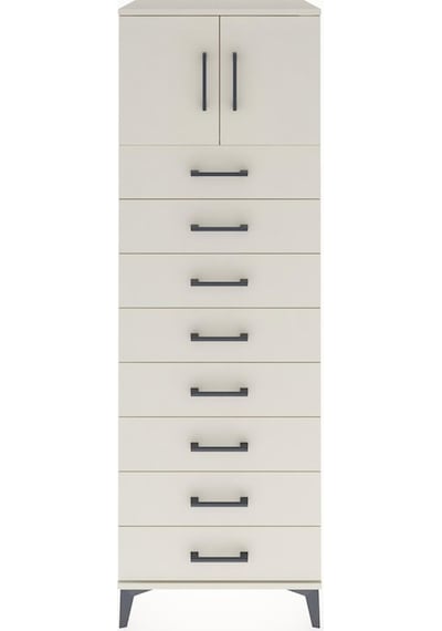 Hyperion Dolap Tek Raflı 8 Çekmeceli 2 Kapaklı 60x44x182 Aytaşı-aytaşı Aytası