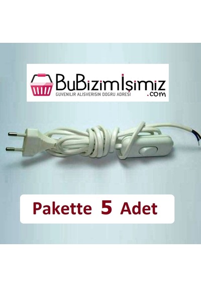 Kablo Fişli Arapuarlı 2Mt Beyaz A2300B N11.414