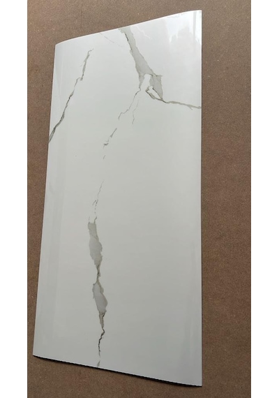 Tx-008 Shiny 10m2 55 Adet 30x60cm Yapışkanlı Mermer Desenli Karavan Banyo Wc Duvar Kaplama Paneli Beyaz