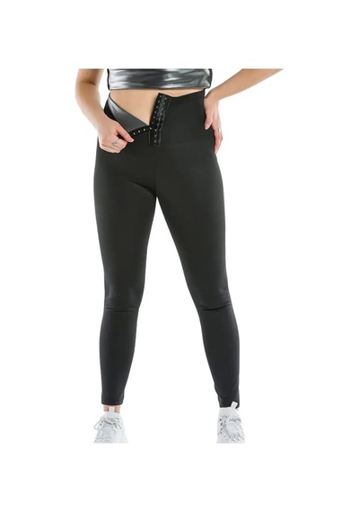 Enenstyle Fashıon Boutıque Termal Sauna Agraflı Atlet Takım Siyah