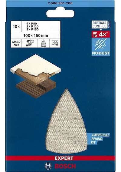Bosch Expert M480 Ağ Zımpara Seti 100 150 Mm 10'lu - 2608901208