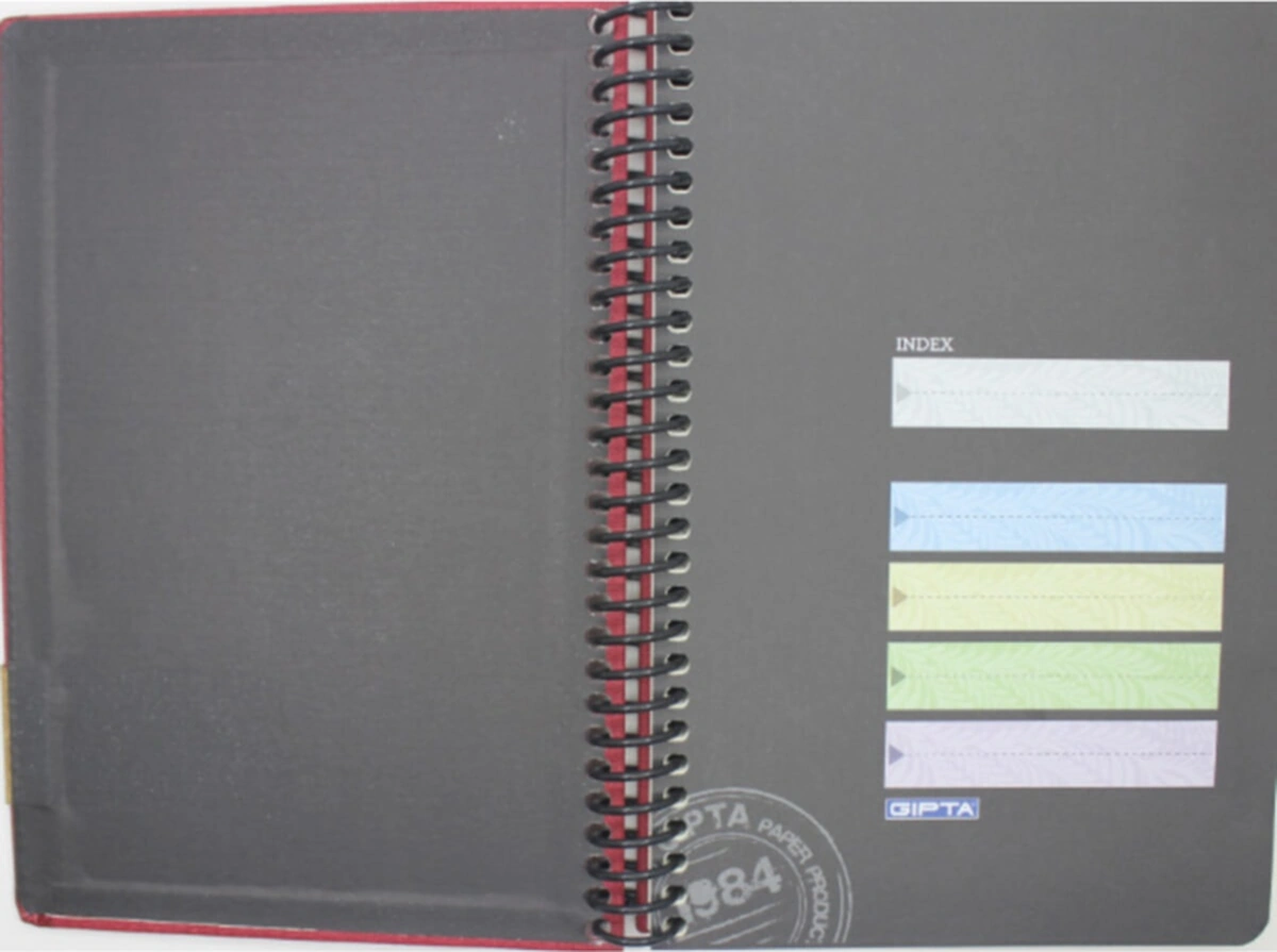 Vip Spiralli Deri Kapak Defter 140 Yaprak Çizgili 17x24 Açık Gri