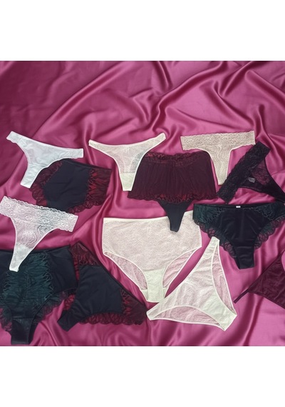 Bonbon Kadın Pamuklu 10'lu Paket Karışık Renk Hipster String Tanga Checky Brazilya Külot Bb2471 Renkli